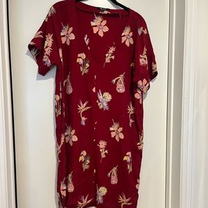 Madewell floral mini dress